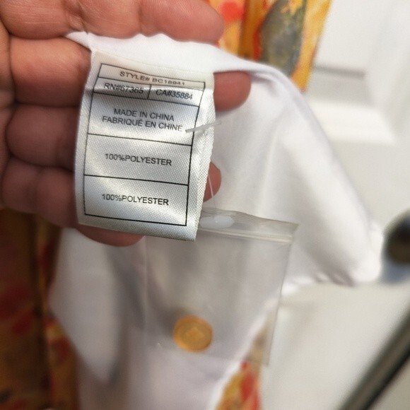 BB Dakota Sleeveless yellow splash print  Dress size L - Picture 4 of 6